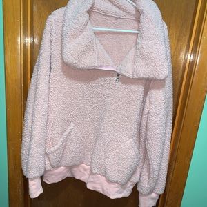 Pink Sherpa pullover